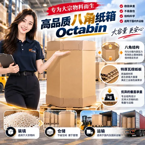 กล่องกระดาษลูกฟูกแปดเหลี่ยม (Octabin) 4