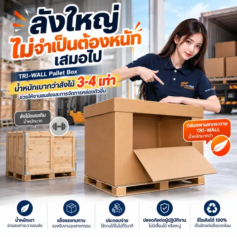 กล่องพาเลทกระดาษลูกฟูกสำหรับงานหนัก (Heavy-Duty Co 5