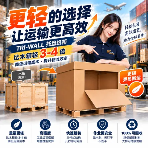 กล่องพาเลทกระดาษลูกฟูกสำหรับงานหนัก (Heavy-Duty Co 8